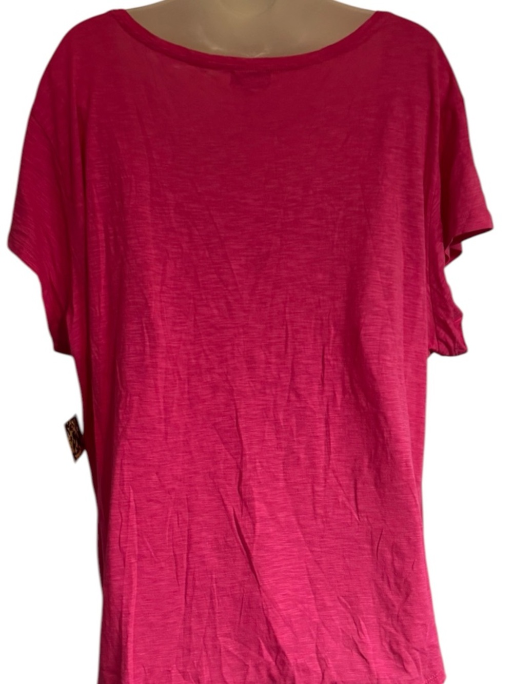 NWT Hot Pink Palm Tree Cap Sleeve Top   PLUS: 3X     #12 - Picture 4 of 8